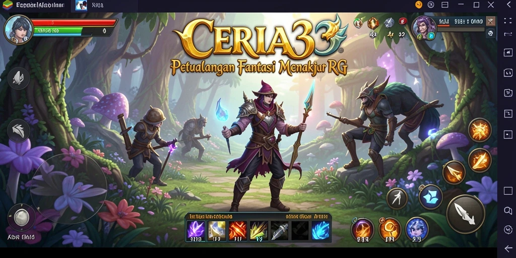 Menampilkan aksi seru dalam dunia RPG yang kaya.