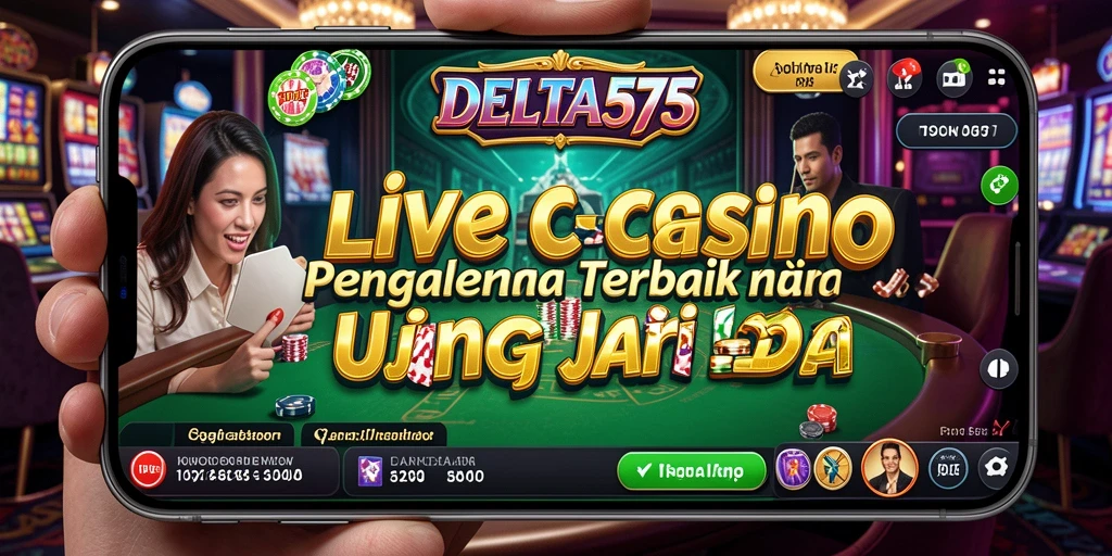 Tampilan utama <strong>DELTA575</strong> dengan gameplay Live Casino yang mendebarkan.