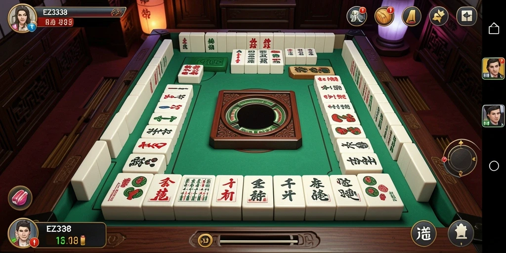 Tampilan gameplay Mahjong yang mengasyikkan di EZ338.