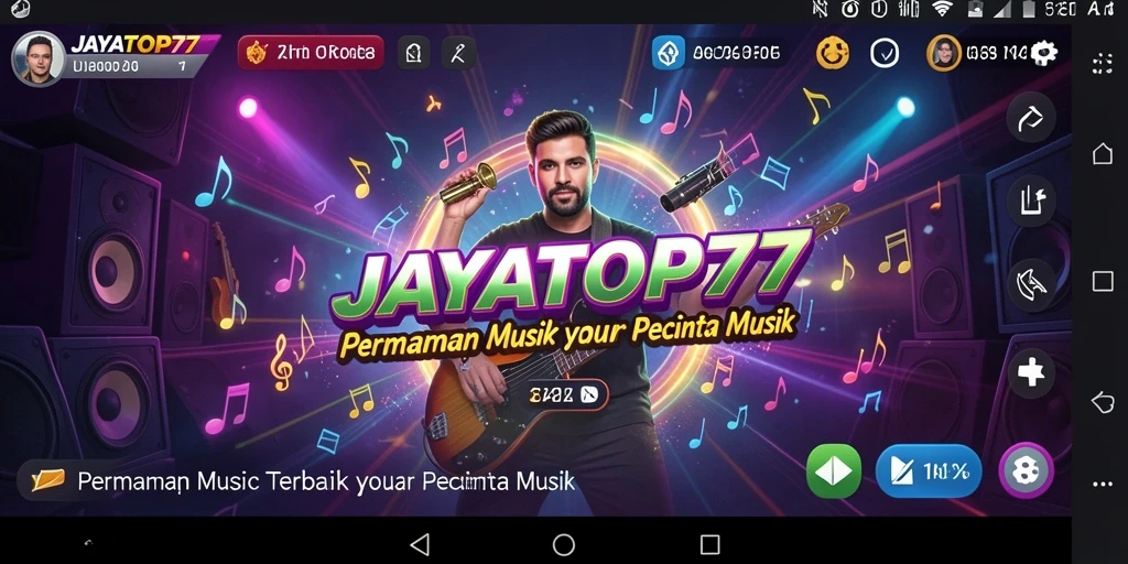 Screenshot gameplay JAYATOP77 menampilkan aksi bermain musik yang seru.