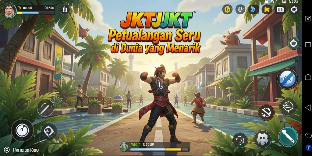 Gameplay seru JKTJKT dengan karakter berpetualang.
