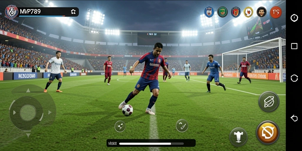Screenshot MVP789 menampilkan aksi seru dalam pertandingan sepak bola.