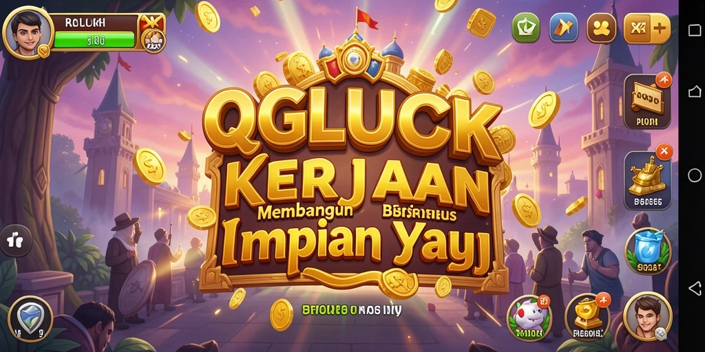 Tangkapan layar QGLUCK menampilkan gameplay yang menarik dan strategis.