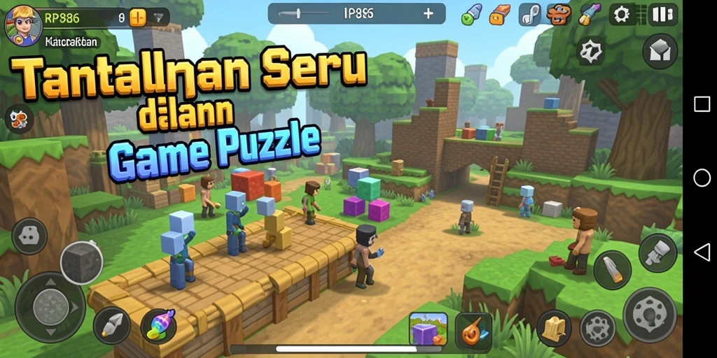 Screenshot gameplay RP886 menampilkan tantangan puzzle yang seru dan menarik.