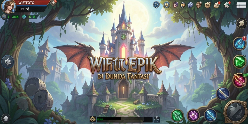 Tangkapan layar gameplay WIFITOTO yang menampilkan pertempuran Tower Defense.